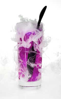 Diageo dry ice cocktail drinks